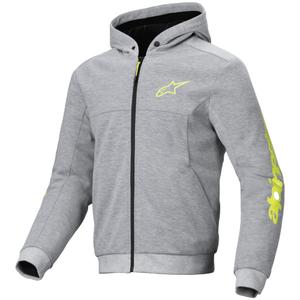 Mikina na motorku Alpinestars Chrome V2 Sport šedo-žlutá