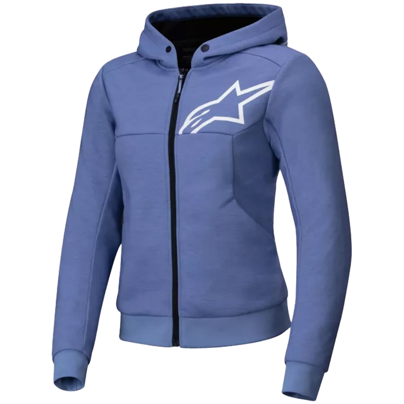 Dámská mikina na motorku Alpinestars Stella Chrome V2 Sport modrá