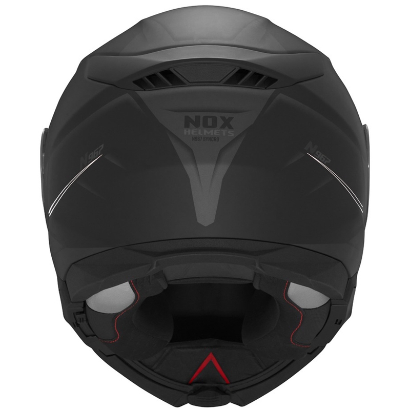 Vyklápěcí helma na motorku NOX N967 Synchro matná černo-bílá