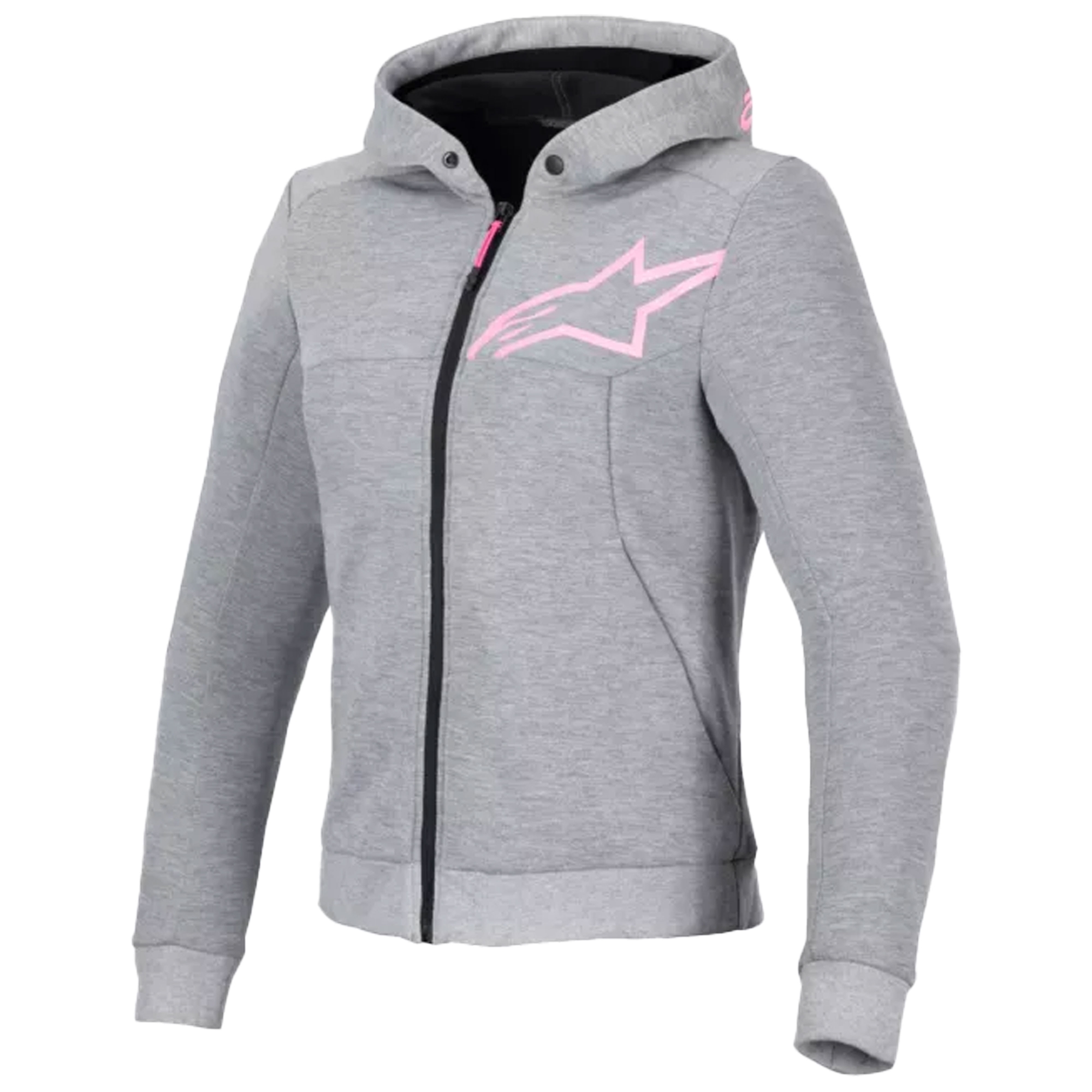Dámská mikina na motorku Alpinestars Stella Chrome V2 Sport šedo-růžová Velikost: XS