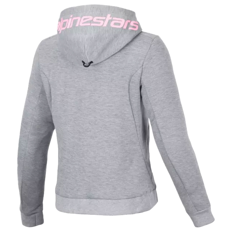 Dámská mikina na motorku Alpinestars Stella Chrome V2 Sport šedo-růžová