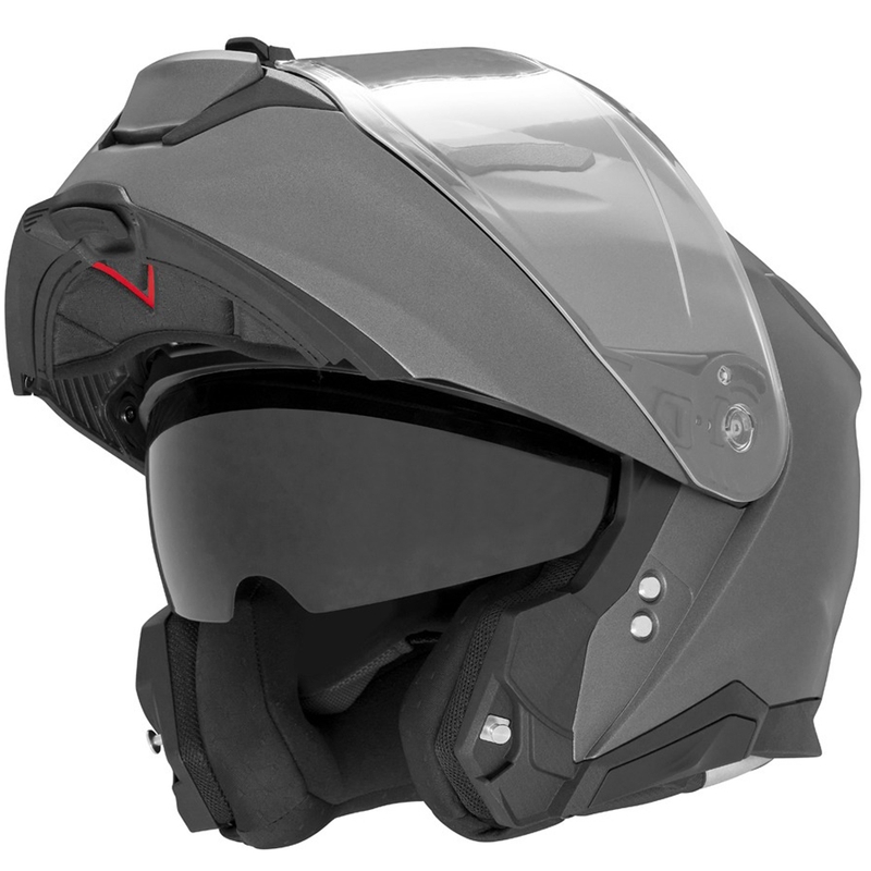 Vyklápěcí helma na motorku NOX N967 titanová