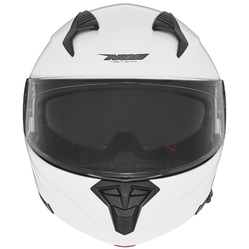Vyklápěcí helma na motorku NOX N968 perleťově bílá