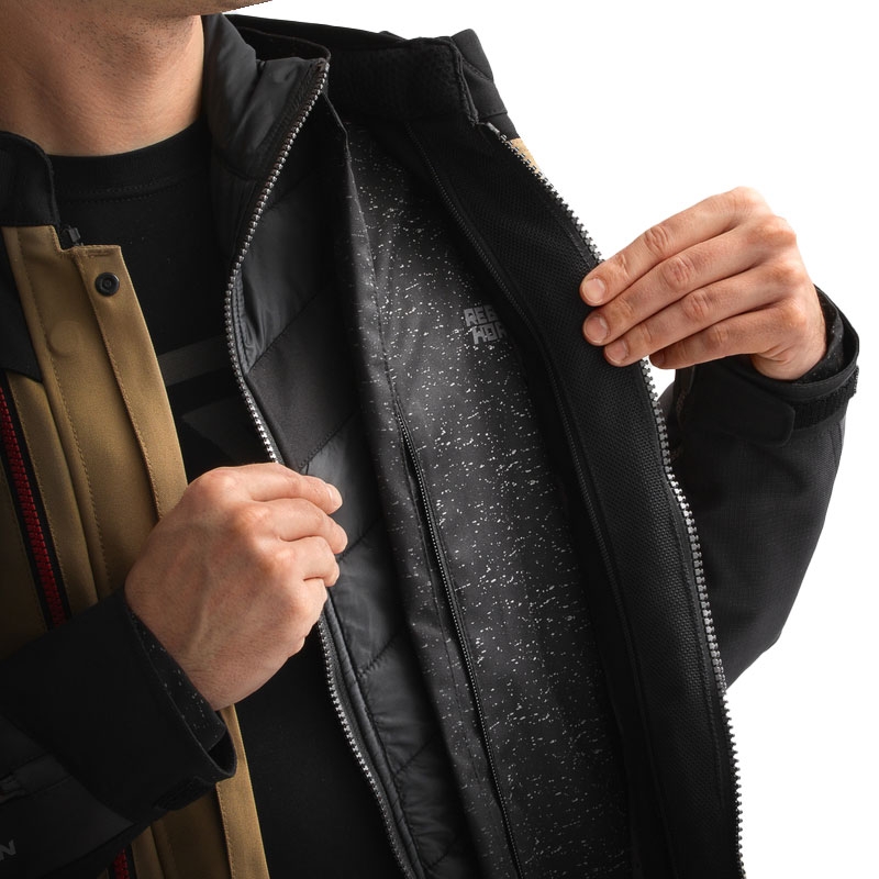 Bunda na motorku Rebelhorn Hardy 3.0 béžovo-šedo-červená