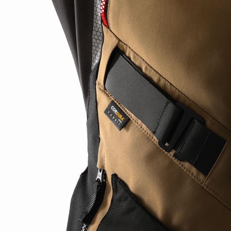 Bunda na motorku Rebelhorn Hardy 3.0 béžovo-šedo-červená