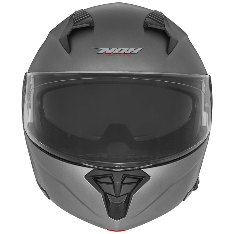 Vyklápěcí helma na motorku NOX N968 titanová