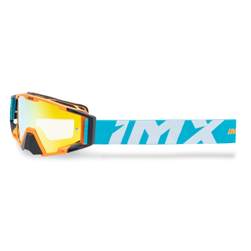 Motokrosové brýle iMX Sand oranžovo-modro-bílé s iridiovým plexi