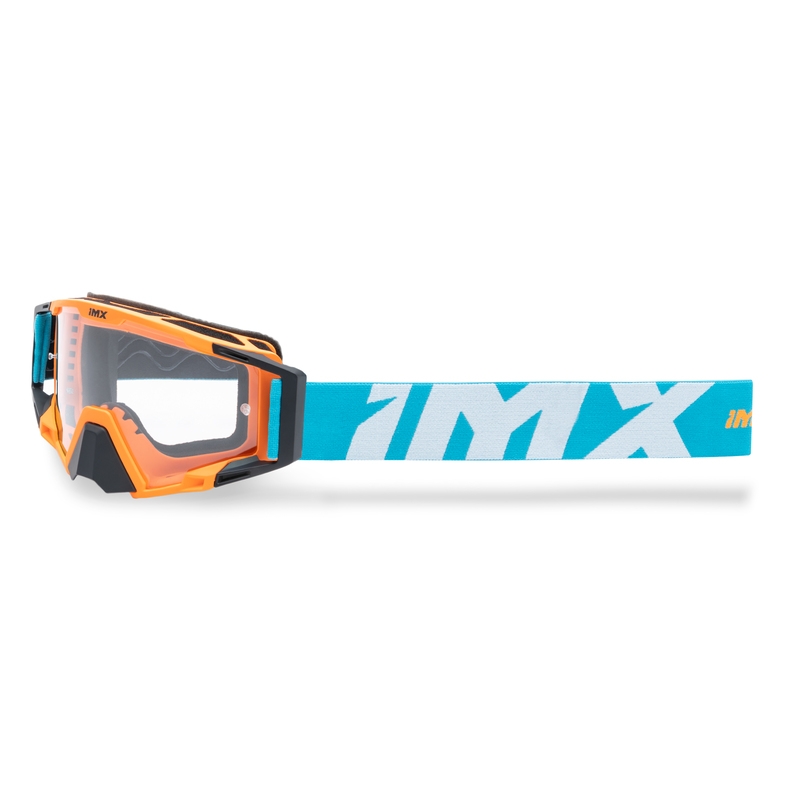 Motokrosové brýle iMX Sand oranžovo-modro-bílé s iridiovým plexi