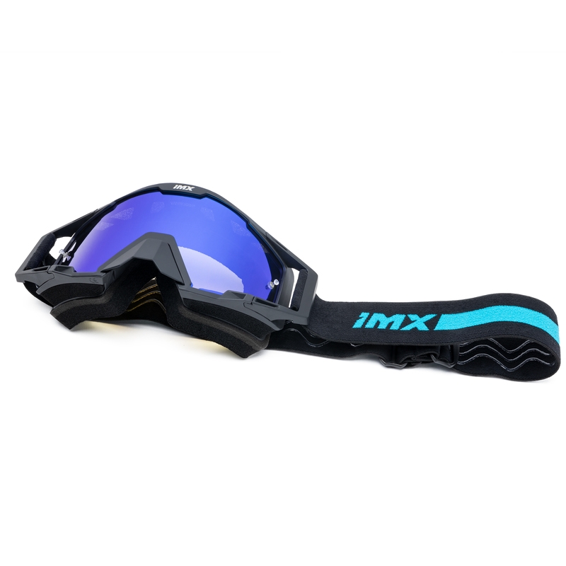 Motokrosové brýle iMX Sand černo-modré s modrým iridiovým plexi