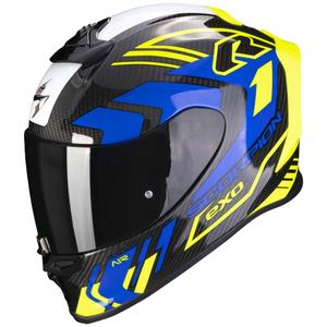 Integrální přilba Scorpion EXO-R1 EVO Carbon Air Supra černo-fluo žluto-modrá