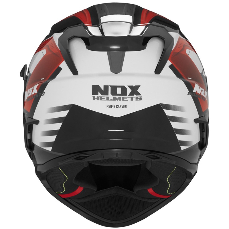 Integrální helma na motorku NOX N304S CARVER černo-bílo-červená