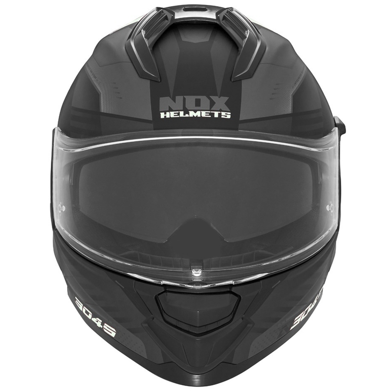 Integrální helma na motorku NOX N304S CARVER matná černo-bílá