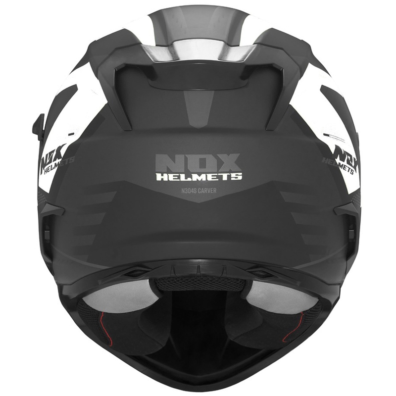 Integrální helma na motorku NOX N304S CARVER matná černo-bílá