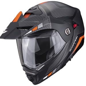 Přilba na motorku SCORPION ADX-2 CAMINO černo-stříbrno-oranžová výprodej