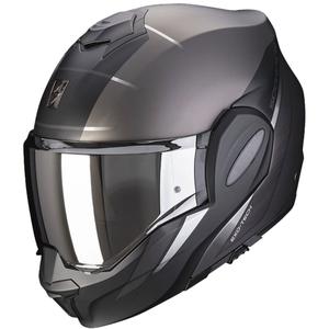 Překlápěcí přilba na motorku Scorpion EXO-TECH PRIMUS matná stříbrno-černá