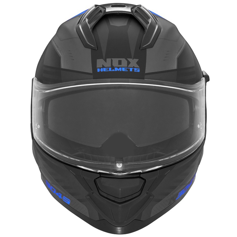 Integrální helma na motorku NOX N304S CARVER matná černo-modrá