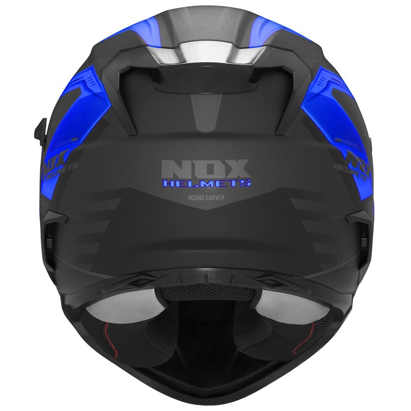 Integrální helma na motorku NOX N304S CARVER matná černo-modrá