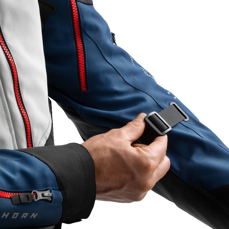 Bunda na motorku Rebelhorn Hardy 3.0 modro-šedo-červená