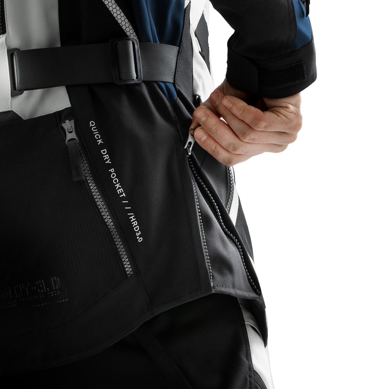 Bunda na motorku Rebelhorn Hardy 3.0 modro-šedo-červená