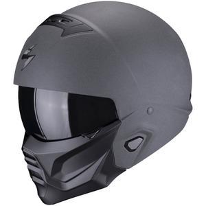 Otevřená přilba s maskou Scorpion EXO-COMBAT II Solid graphite tmavě šedá