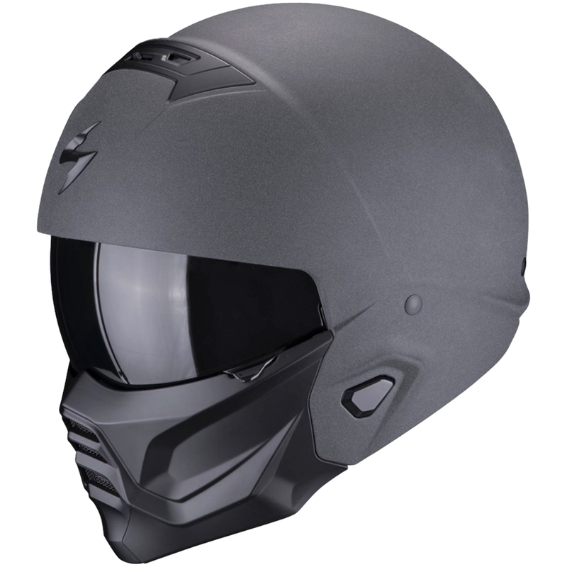 Otevřená přilba s maskou Scorpion EXO-COMBAT II Solid graphite tmavě šedá