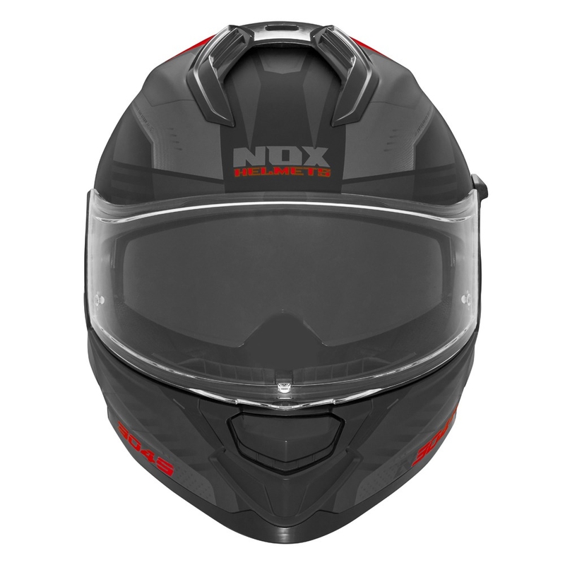 Integrální helma na motorku NOX N304S CARVER matná černo-červená