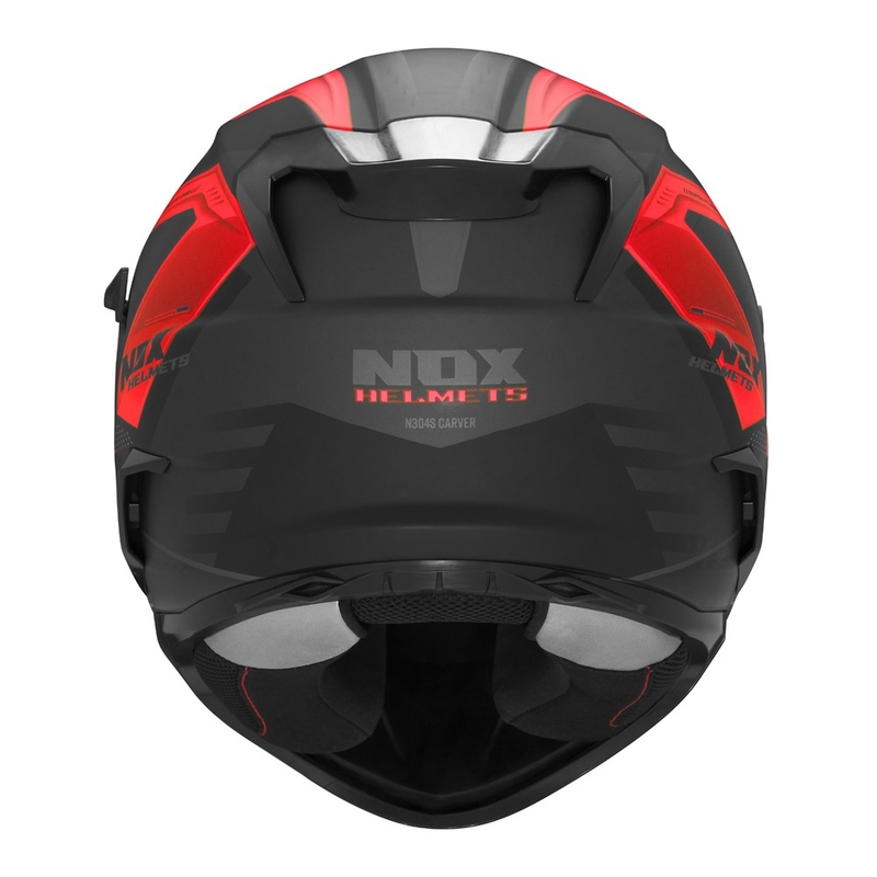 Integrální helma na motorku NOX N304S CARVER matná černo-červená