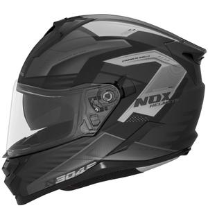 Integrální helma na motorku NOX N304S CARVER matná černo-titanová