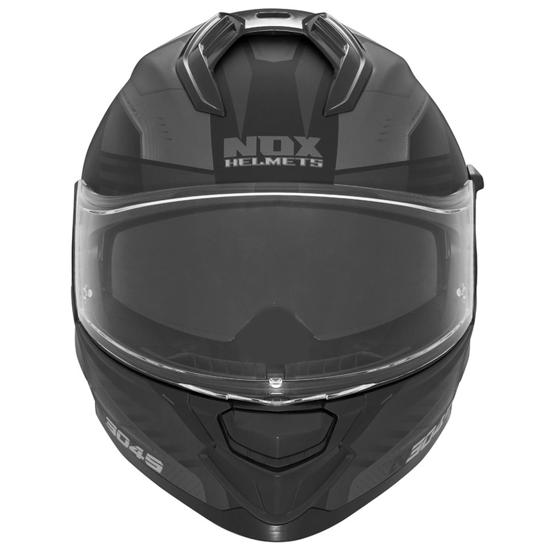 Integrální helma na motorku NOX N304S CARVER matná černo-titanová