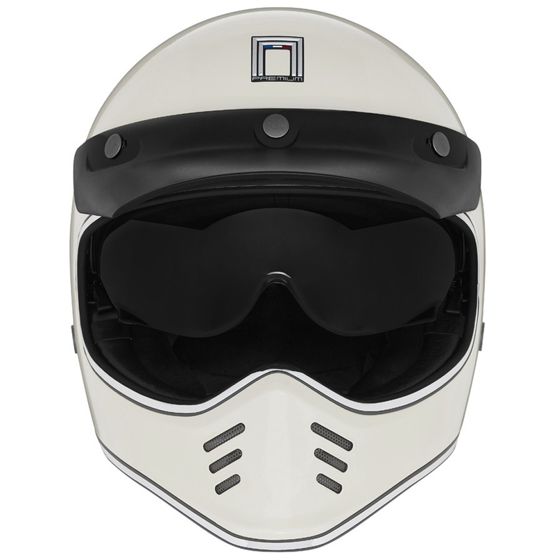 Integrální helma na motorku NOX PREMIUM SEVENTY II slonovinově bílá