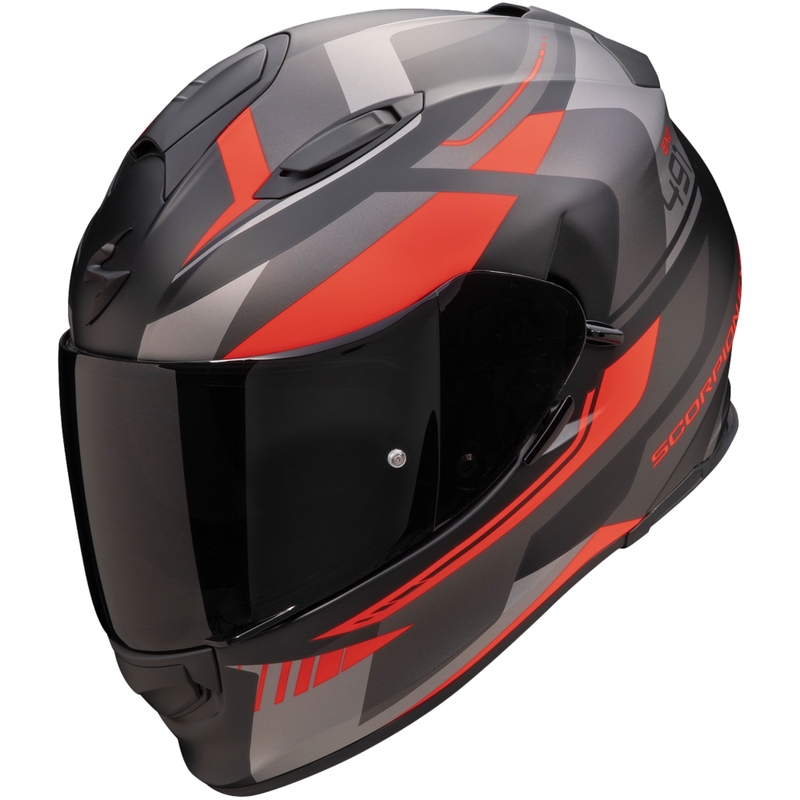 Integrální helma na motorku Scorpion EXO-491 Abilis černo-šedo-červená výprodej