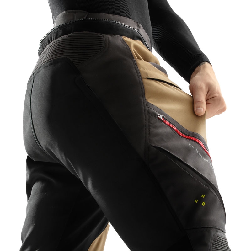 Kalhoty na motorku Rebelhorn Hardy 3.0 béžovo-šedo-červené