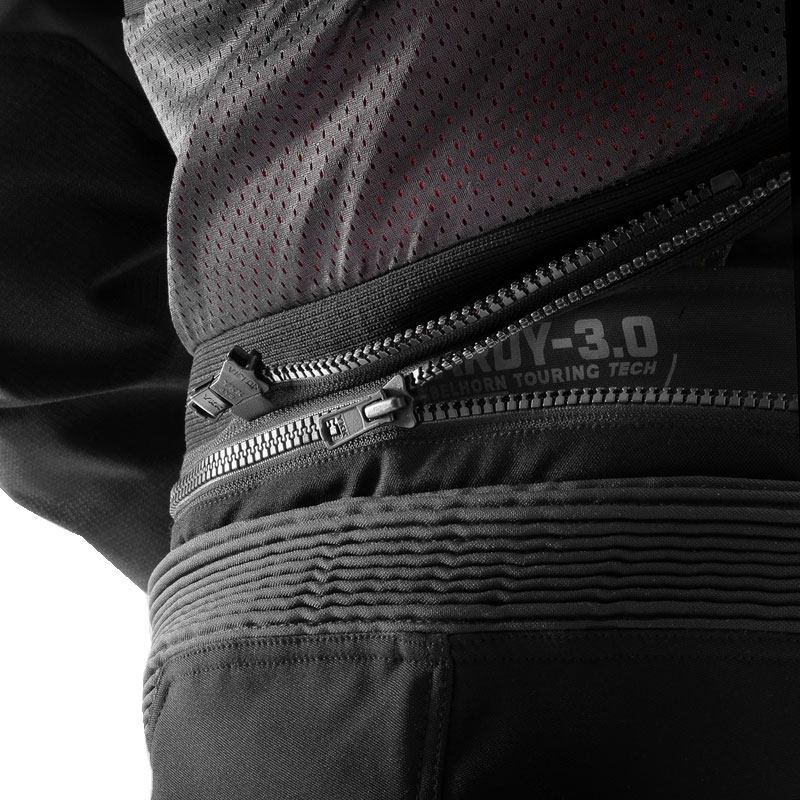 Kalhoty na motorku Rebelhorn Hardy 3.0 béžovo-šedo-červené