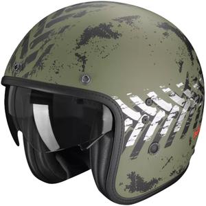 Otevřená helma na motorku Scorpion Belfast EVO NEVADA zeleno-stříbrná