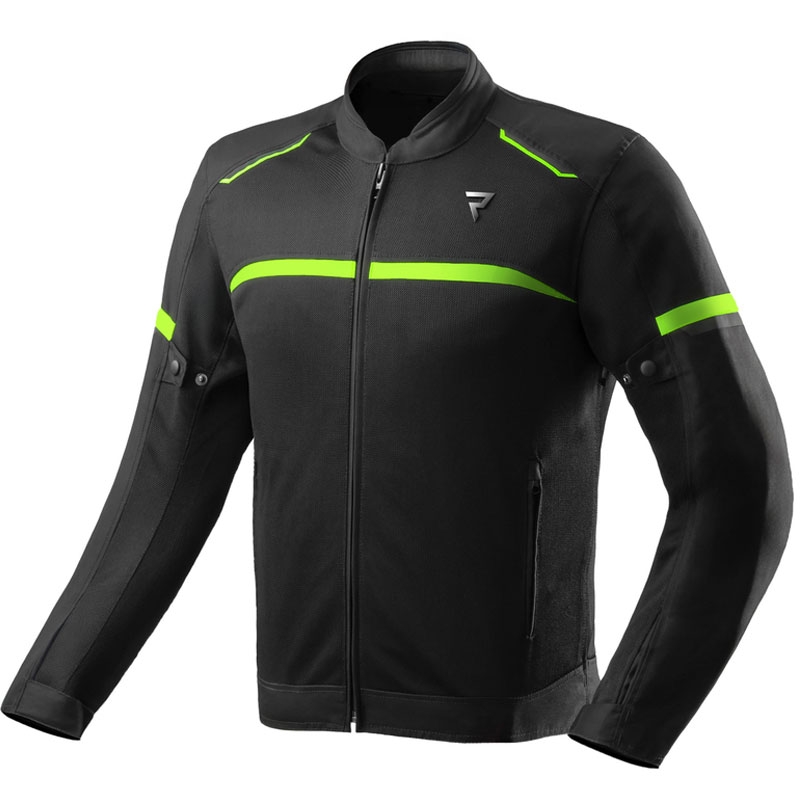 Bunda na motorku Rebelhorn Echo černo-fluo žlutá Velikost: XL