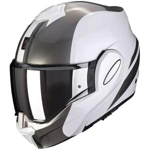 Překlápěcí přilba na motorku Scorpion EXO-TECH FORZA perleťově bílo-stříbrná