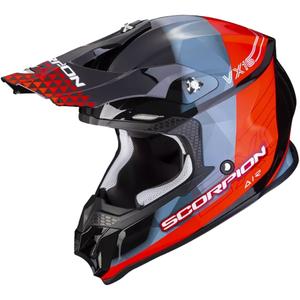 Motokrosová přilba Scorpion VX-16 EVO AIR GEM černo-modro-červená