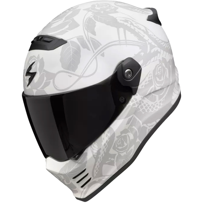Integrální helma na motorku Scorpion Covert FX Dragon matně šedo-stříbrná