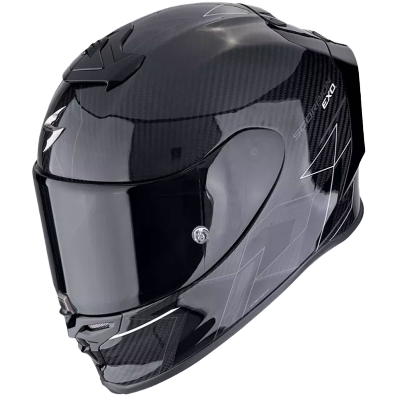 Integrální helma na motorku Scorpion EXO-R1 EVO CARBON AIR CYNERGY černo-bílá
