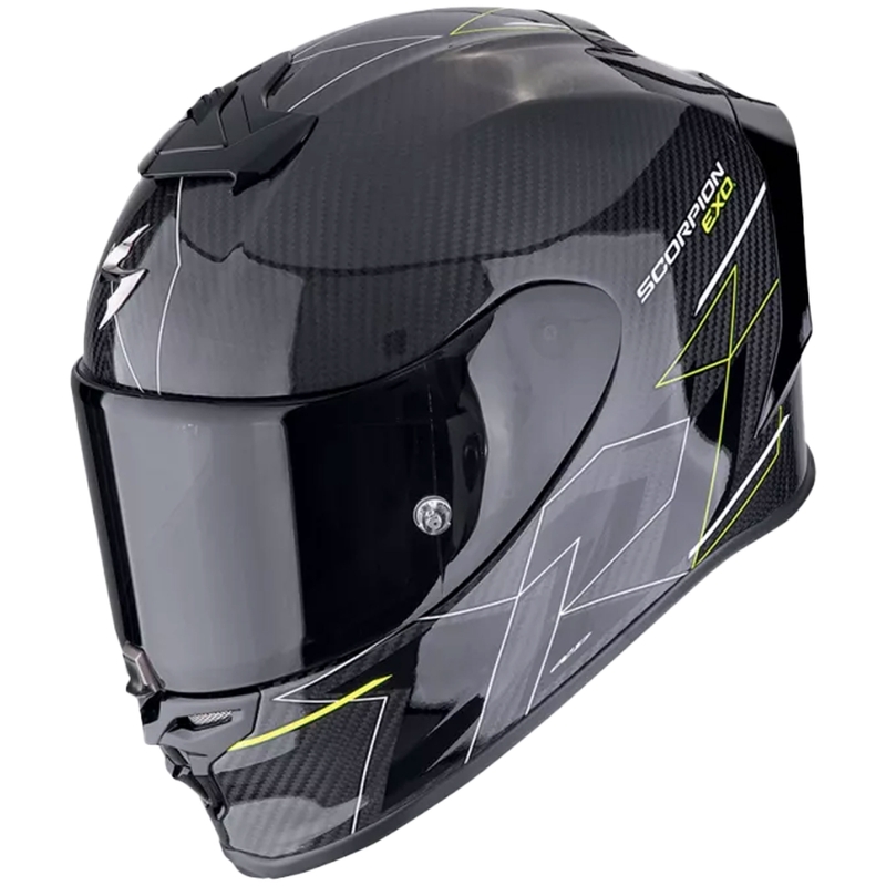 Integrální helma na motorku Scorpion EXO-R1 EVO CARBON AIR CYNERGY černo-fluo žlutá