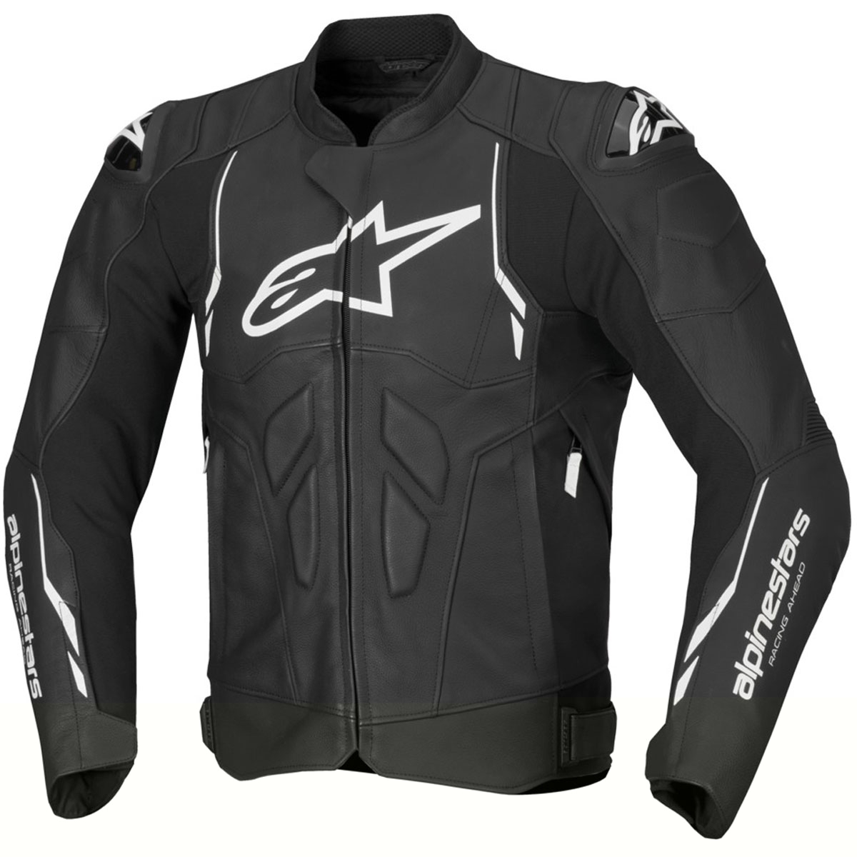 Kožená bunda na motorku Alpinestars Dusk černo-bílá Velikost: 56