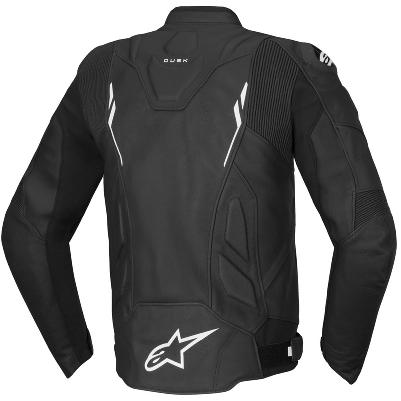 Kožená bunda na motorku Alpinestars Dusk černo-bílá