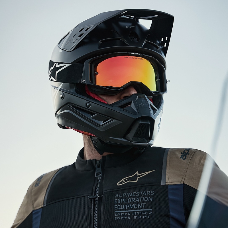 Bunda na motorku Alpinestars ST-2 Air tmavě modro-tmavě khaki-černá