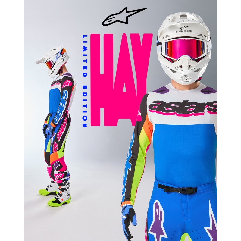 Motokrosové kalhoty Alpinestars SUPERTECH limitovaná edice HAY multicolor