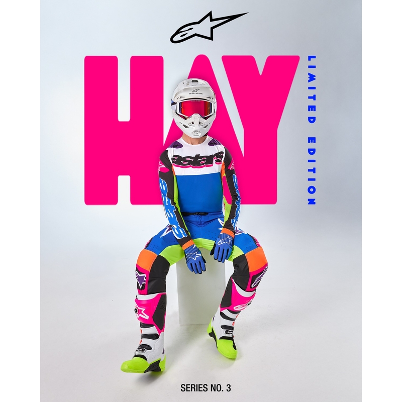 Motokrosové kalhoty Alpinestars SUPERTECH limitovaná edice HAY multicolor