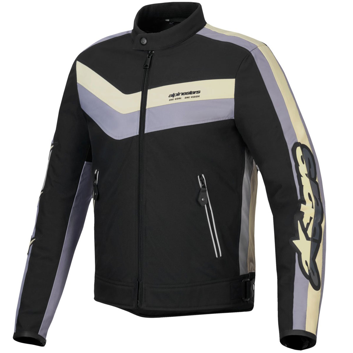Bunda na motorku Alpinestars T-Dyno Water Resistant černo-tmavě šedo-béžové Velikost: S