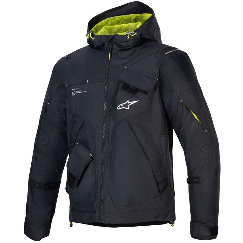 Bunda na motorku Alpinestars MOGRESS AIR černo-limetkovo-bílá