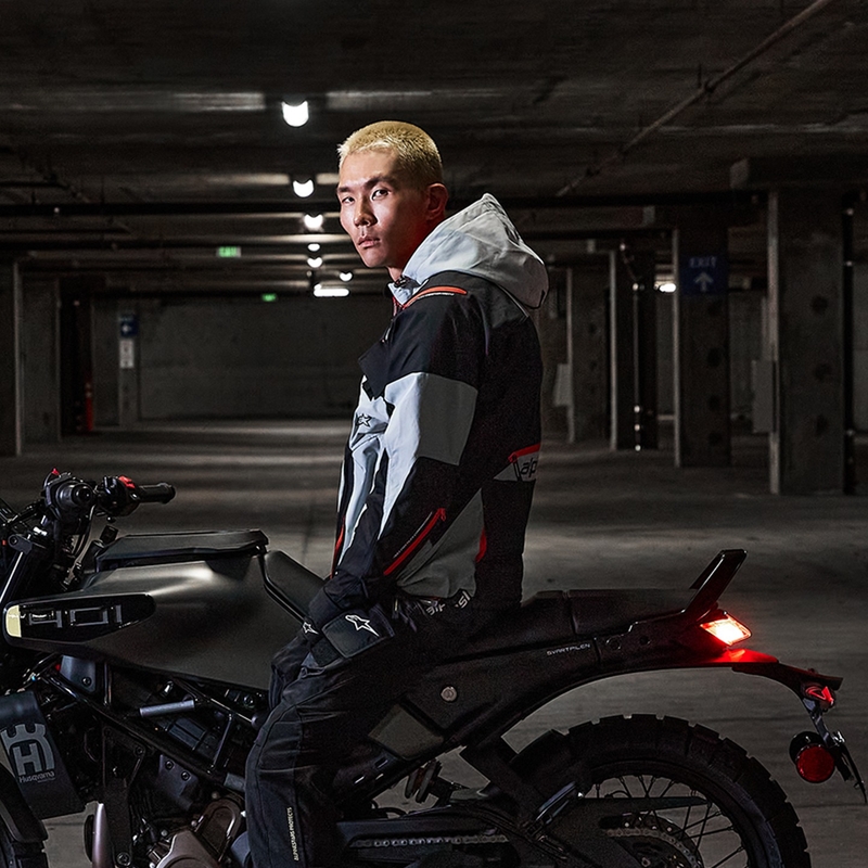 Bunda na motorku Alpinestars MOGRESS AIR černo-mandlovo-oranžová