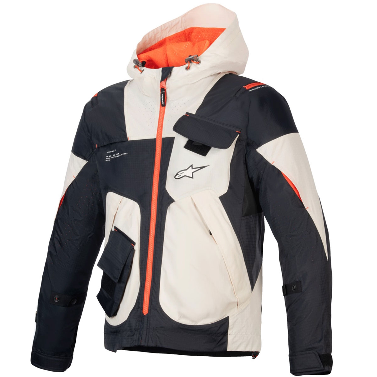 Bunda na motorku Alpinestars MOGRESS AIR černo-mandlovo-oranžová Velikost: S