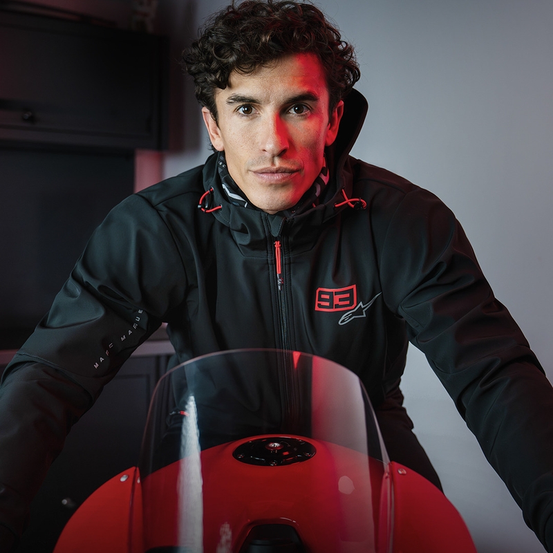 Mikina na motorku Alpinestars RADIUM TECH HOODIE MM93 černo-červeno-šedá